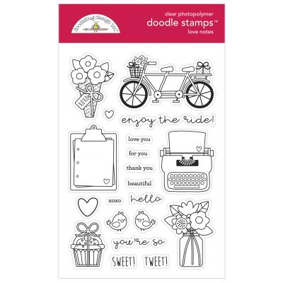 Doodlebug Love Notes Clear Stamps - Love Notes